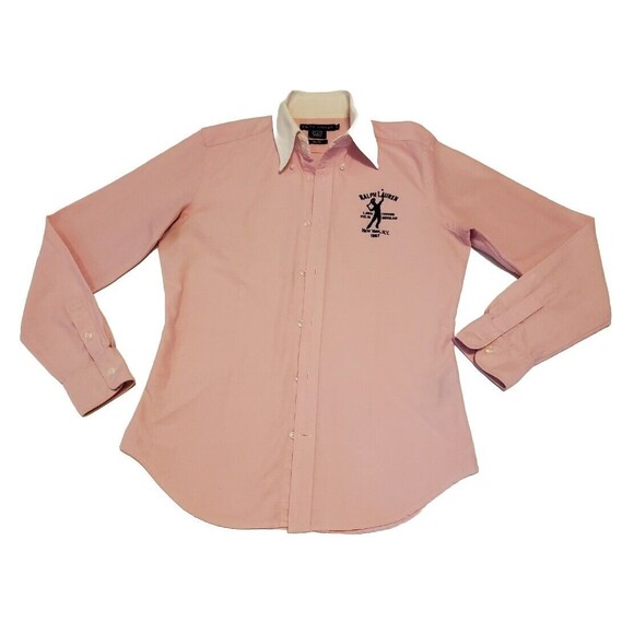 Ralph Lauren Tops - Ralph Lauren Womens Sz10 Sport Tennis Button Down Pink Spring Easter Thick